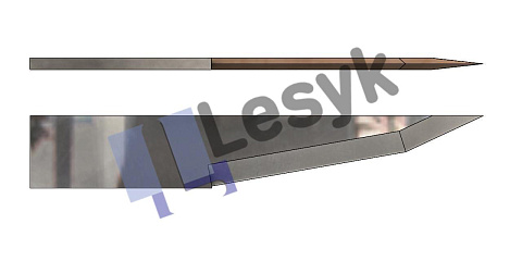 Нож Lesyk TC knife blade Z 22 №26.60.315  (толщ.ножа 0.6 мм, толщ. материала 14 мм) для планшетных плоттеров Zund и пр.