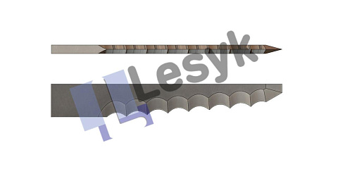 Нож Lesyk TC knife blade 4,5° / 30 mm 7 Z №26.62.101-W (толщ.ножа 0.6 мм, толщ. материала 30 мм) для планшетных плоттеров Zund и пр.
