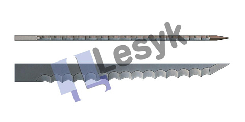 Нож Lesyk HSS knife blade ( Z 66 ) pointed 15 Z №26.62.023 (толщ.ножа 0,6 мм, толщ. материала 55 мм) для планшетных плоттеров Zund и пр.