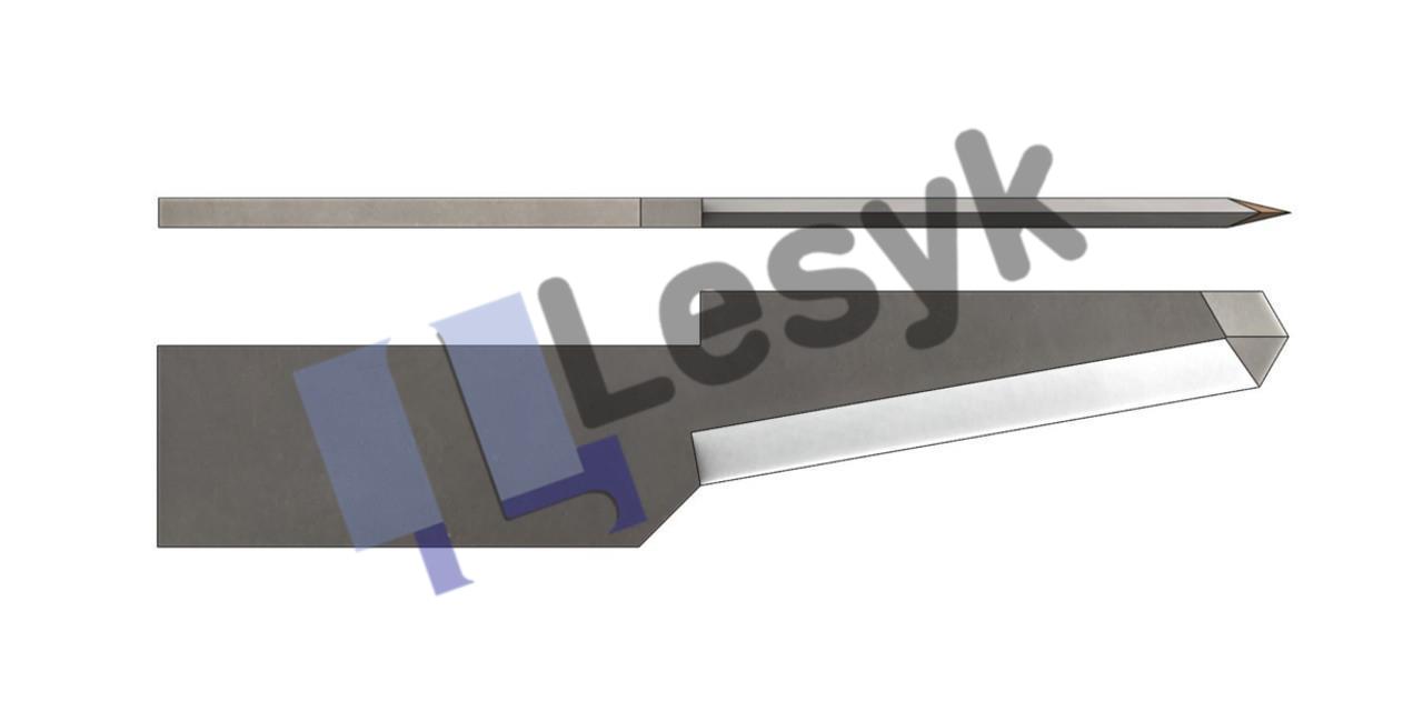 Нож Lesyk TC knife blade T 41 №26.64.323-1 (толщ.ножа 0.6 мм, толщ. материала 11 мм) для планшетных плоттеров Zund и пр.