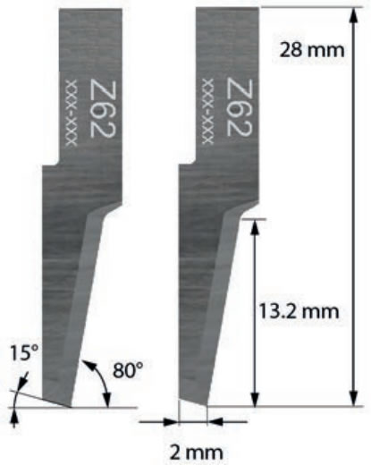 Нож Z62 для планшетного плоттера (толщ. 0,63 мм) Zund, DIGI, Ruizhou, iEcho, List, JingWei и пр.)