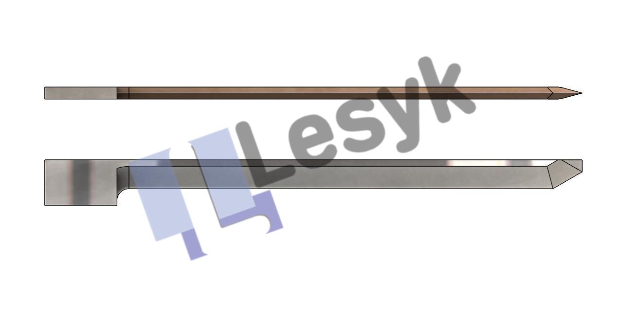 Нож Lesyk TC knife blade 0° / 55 mm №26.62.121 (толщ.ножа 1.5 мм, толщ. материала 55 мм) для планшетных плоттеров Zund и пр.