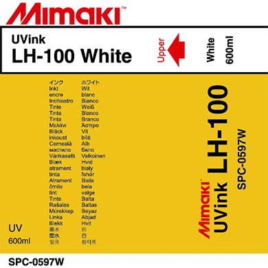 LH-100 УФ-отверждаемые чернила Mimaki White SPC-0597W (600 мл пакет) для UJF-3042FX