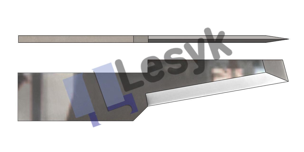 Нож Lesyk TC knife blade Z 41 №26.60.323  (толщ.ножа 0.6 мм, толщ. материала 11 мм) для планшетных плоттеров Zund и пр.