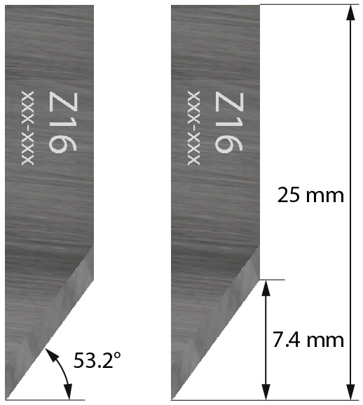 Нож Z16 для планшетного плоттера (толщ. 0,63 мм) Zund, DIGI, Ruizhou, iEcho, List, JingWei и пр.)