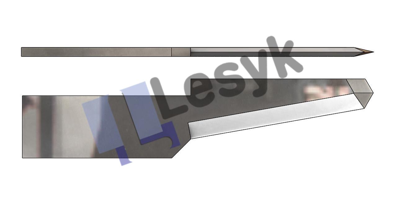 Нож Lesyk TC knife blade Z 41-1 №26.60.323-1  (толщ.ножа 0.6 мм, толщ. материала 11 мм) для планшетных плоттеров Zund и пр.