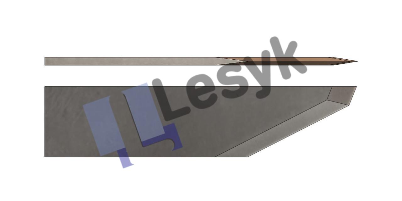 Нож Lesyk TC knife blade T 26 №26.64.317 (толщ.ножа 0.6 мм, толщ. материала 8,7 мм) для планшетных плоттеров Zund и пр.