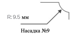 Насадка №9 для обрезчика углов CSC R=9.5 мм