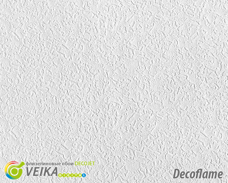 Обои  Veika  DECOFLAME с флизелин основой 1,07*50м., белый/ текстурированная