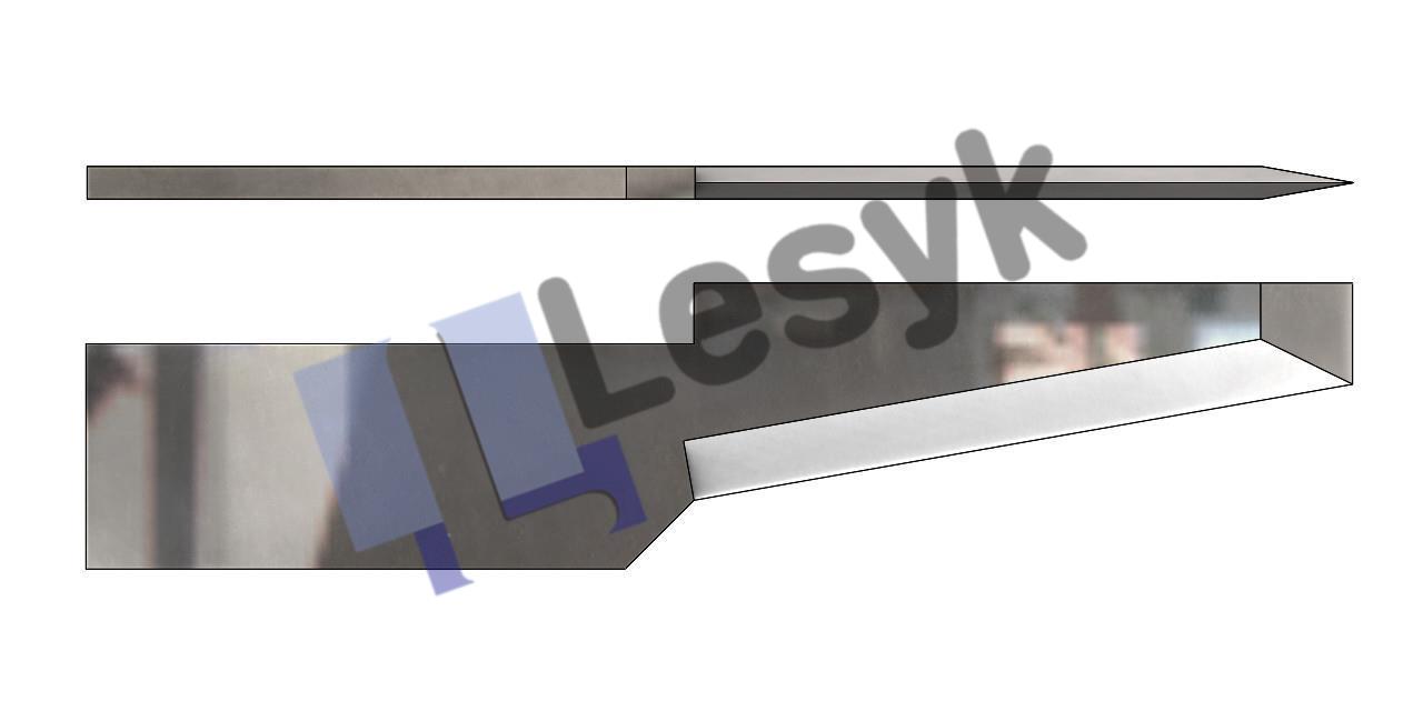Нож Lesyk TC knife blade Z 41-2 № 26.60.323-2  (толщ.ножа 0.6 мм, толщ. материала 11 мм) для планшетных плоттеров Zund и пр.