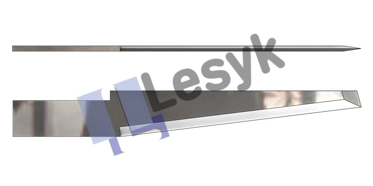 Нож Lesyk TC knife blade T 63 №26.64.637 (толщ.ножа 0.6 мм, толщ. материала 29 мм) для планшетных плоттеров Zund и пр.