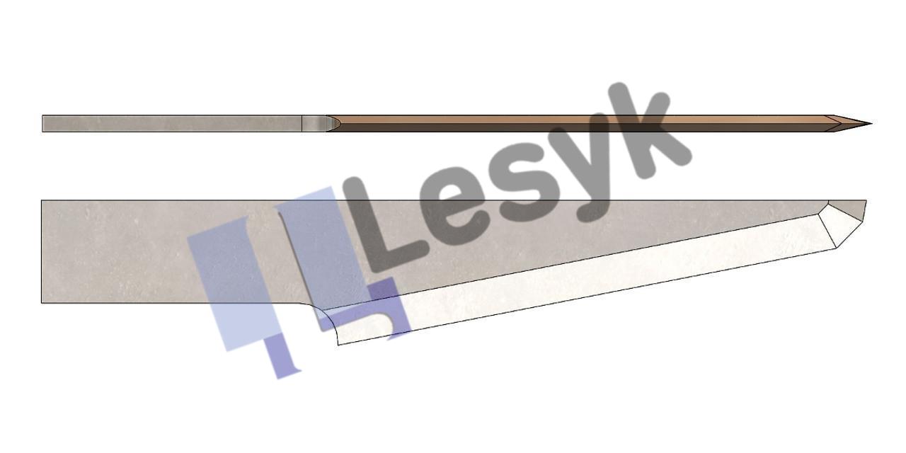 Нож Lesyk TC knife blade 11° / 18 mm №26.64.1020 (толщ.ножа 0.6 мм, толщ. материала 20 мм) для планшетных плоттеров Zund и пр.