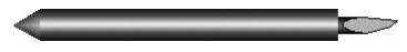Оригиналльный плоттерный нож GCC для мелких деталей. Угол 50°, офсет 0.175 мм, диаметр 2.5 мм (265017560G)