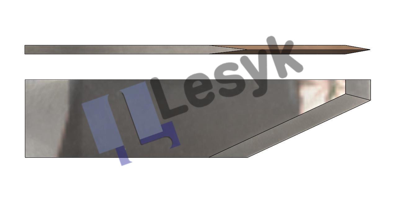 Нож Lesyk TC knife blade Z 25 №26.60.316  (толщ.ножа 0.6 мм, толщ. материала  8,9 мм) для планшетных плоттеров Zund и пр.