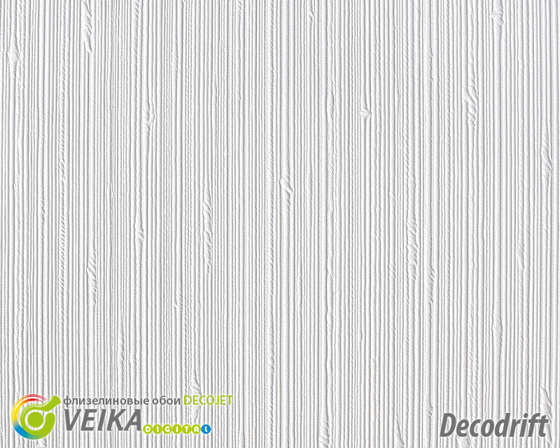 Обои  Veika DECODRIFT с флизелин основой 1,07*70м., белый/ текстурированная