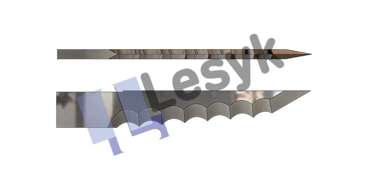 Нож Lesyk TC knife blade 4,5° / 30 mm 7 Z №26.62.100-W (толщ.ножа 0.6 мм, толщ. материала 30 мм) для планшетных плоттеров Zund и пр.