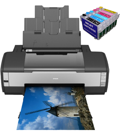 Архив / Струйный принтер Epson Stylus Photo 1410 в комплекте с дозаправляемыми картриджами