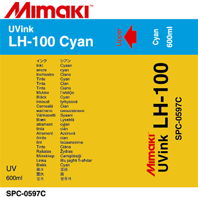 LH-100 УФ-отверждаемые чернила Mimaki Cyan SPC-0597С (600 мл пакет) для UJF-3042FX