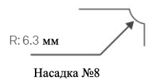 Насадка №8 для обрезчика углов CSC R=6.3 мм