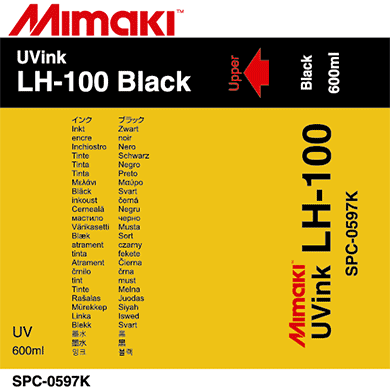 LH-100 УФ-отверждаемые чернила Mimaki Black SPC-0597K (600 мл пакет) для UJF-3042FX