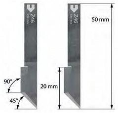 Нож Z46 для планшетного плоттера (толщ. 1,5 мм) Zund, DIGI, Ruizhou, iEcho, List, JingWei и пр.)