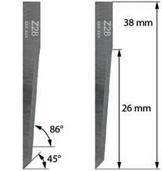 Нож Z28 для планшетного плоттера (толщ. 0,63 мм) Zund, DIGI, Ruizhou, iEcho, List, JingWei и пр.)