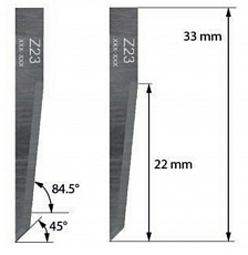 Нож Z23 для планшетного плоттера (толщ. 0,63 мм) Zund, DIGI, Ruizhou, iEcho, List, JingWei и пр.)