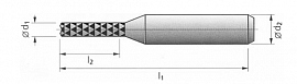 Торцевая твердосплавная фреза Tideway по текстолиту LC441 1.5x3x6x38 (dxDxhxL)