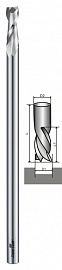 Торцевая твердосплавная фреза Z2 0.5x3.175x1.0x114 (dxDxhxL)