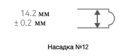 Насадка №12 для обрезчика углов CSC фигурный край бирки 14.2 мм