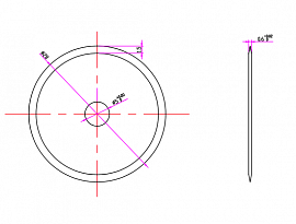 Дисковый плоттерный нож Ruizhou RZCUT-67 (D=28 мм)