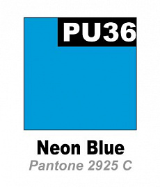 Термотрансферная тонкая полиуретановая плёнка PromaFlex (0,5х25м) Неоновый голубой № PU36 (ближайший Pantone 2925C)