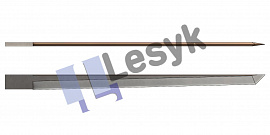 Нож Lesyk TC knife blade Z 604 / 1,5 mm №26.62.310-1 (толщ.ножа 0.6 мм, толщ. материала 92 мм) для планшетных плоттеров Zund и пр.