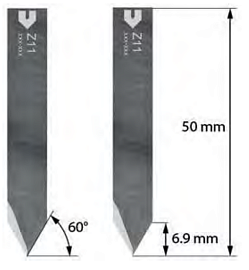 Нож статичный Z11 для планшетного плоттера (толщ. 1,5 мм) Zund, DIGI, Ruizhou, iEcho, List, JingWei и пр.)
