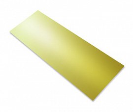 Металл для сублимации 300х600 мм. Толщина 0.5 мм. Цвет: золото зеркальное (глянцевое).