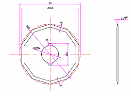 Дисковый плоттерный нож Ruizhou RZCUT-62 (D=28 мм)