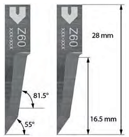 Нож Z60 для планшетного плоттера (толщ. 1,5 мм) Zund, DIGI, Ruizhou, iEcho, List, JingWei и пр.)