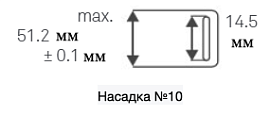 Насадка №10 для обрезчика углов CSC отверстие длиной 14.5 мм