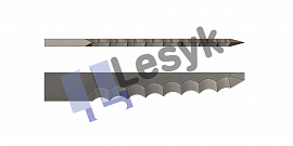 Нож Lesyk TC knife blade 4,5° / 30 mm 7 Z №26.62.101-W (толщ.ножа 0.6 мм, толщ. материала 30 мм) для планшетных плоттеров Zund и пр.