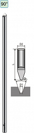 Конический твердосплавный гравер для Roland, U-mark, Gravotech, Vision 90°x0.2x3.175x114 (αxdxDxL)
