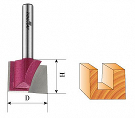 Пазовая фреза по дереву LC0106-22 Z2 22x6x17x45 (dxDxhxL)